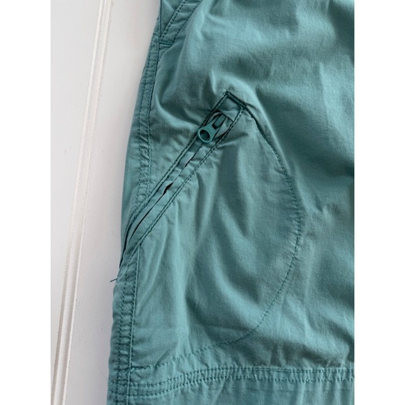Eddie Bauer Womens 4 Teal Hiking Cargo Skirt Cotton Nylon Stretch Pockets - Picture 2 of 9